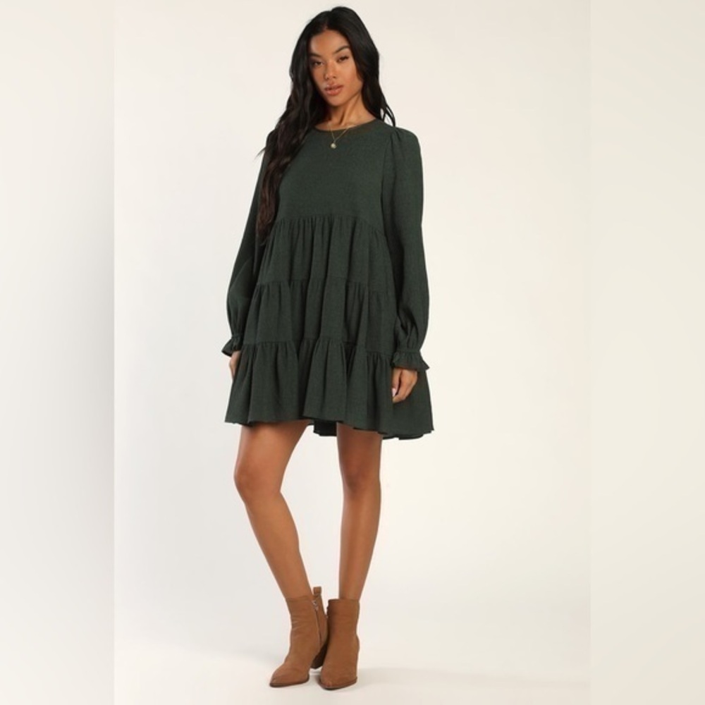 Lulu’s size small green holiday dress mini